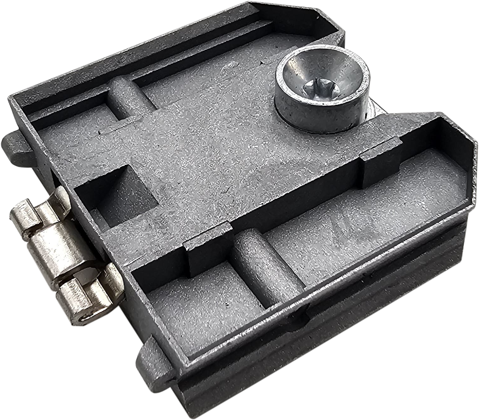 P-80x80 4 Ways Exhibition Aluminium Profile Connector Lock, Zinc Alloy, Heavy-Duty Frame Locking Mechanism for Secure Exhibit Frames